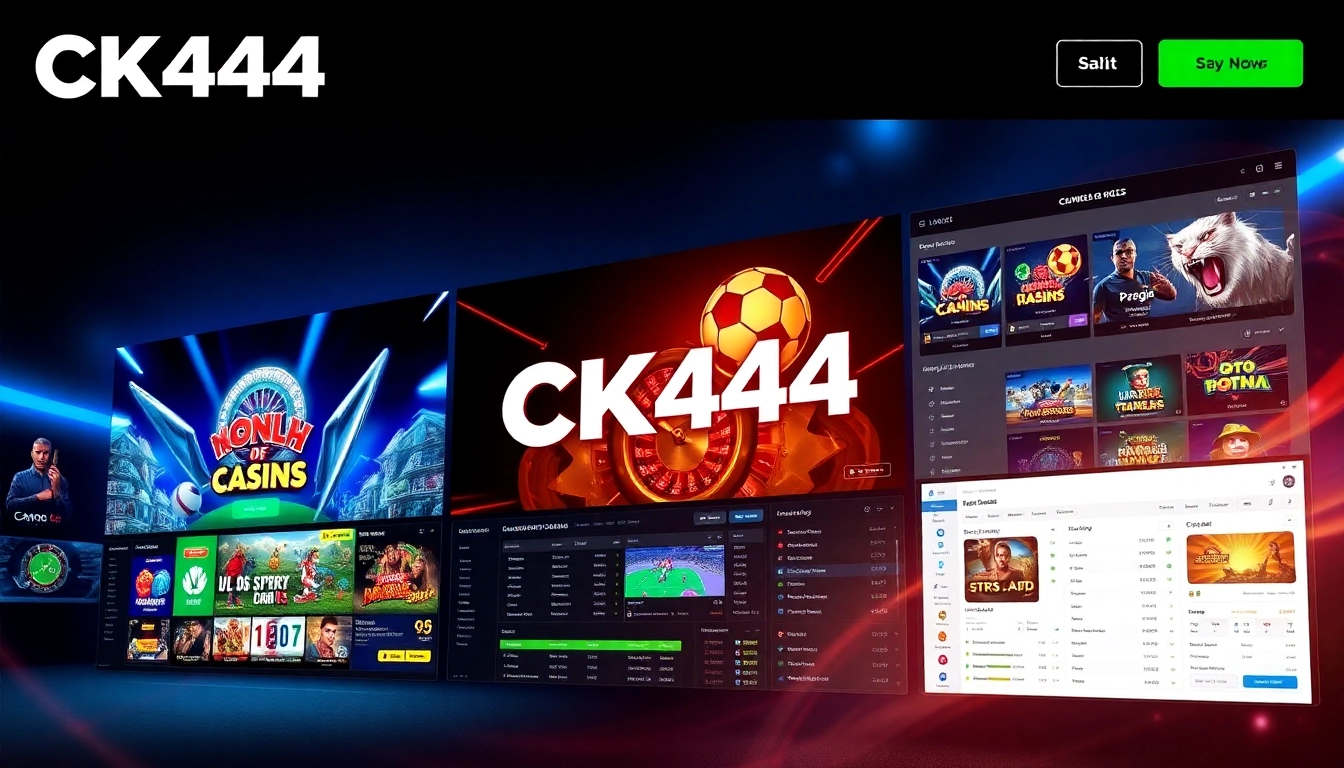 CK444 gaming platform image showing casino games, sports betting, and smooth navigation for an engaging experience