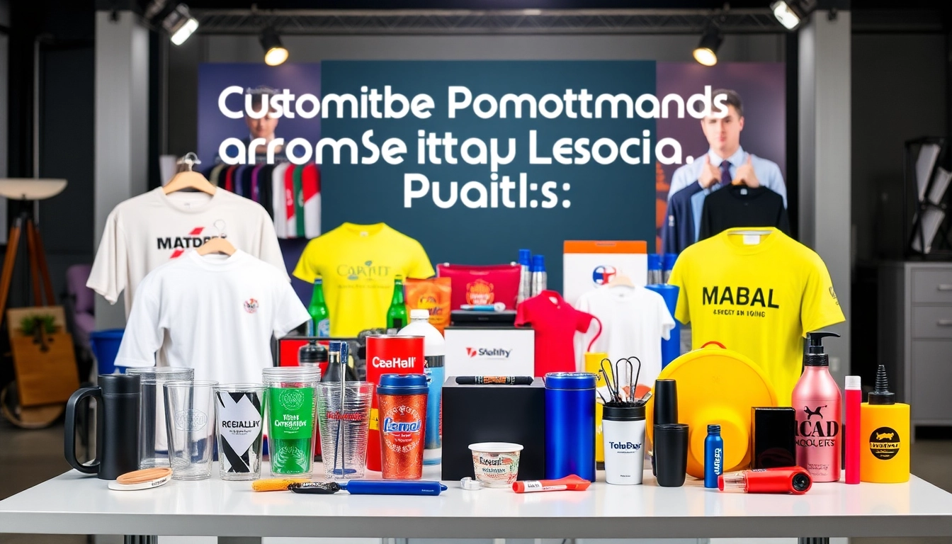 Bright image featuring promotional products in Louisville, such as branded pens, apparel, and tech items, highlighting quality and variety for local businesses.