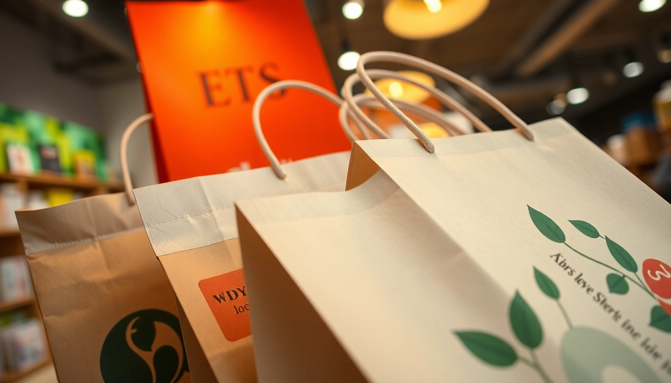 Wytrzymałe torebki papierowe Lublin z personalizowanym nadrukiem, idealne do sklepów i gastronomii, z eleganckim designem i wysoką jakością wykonania