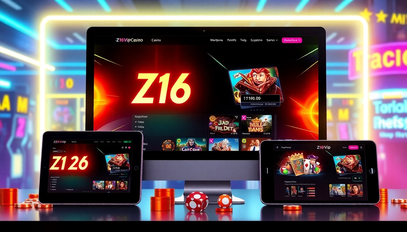 Superior z16vip online casino platform showcasing secure gameplay and vibrant visuals for
