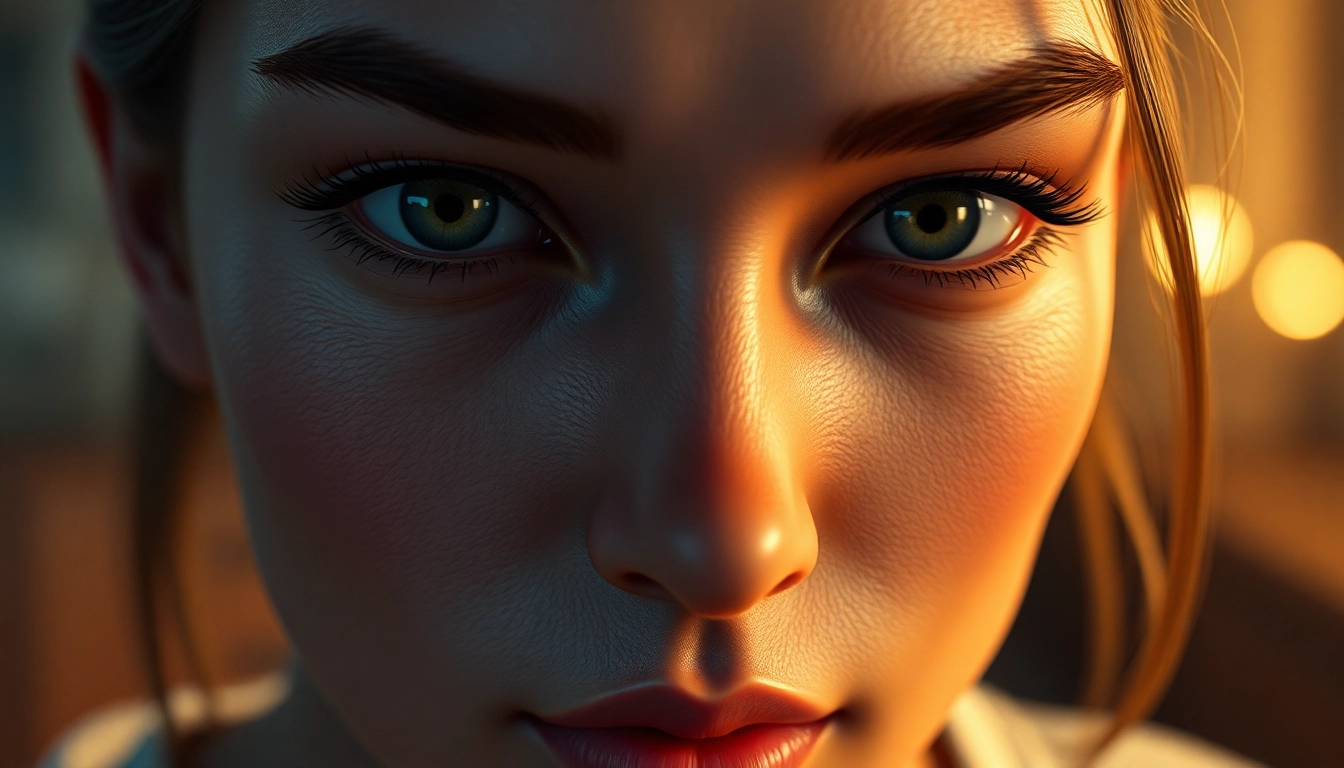 NSFW AI-generated scene featuring a highly detailed, realistic virtual model with soft lighting and expressive features for accessibility.