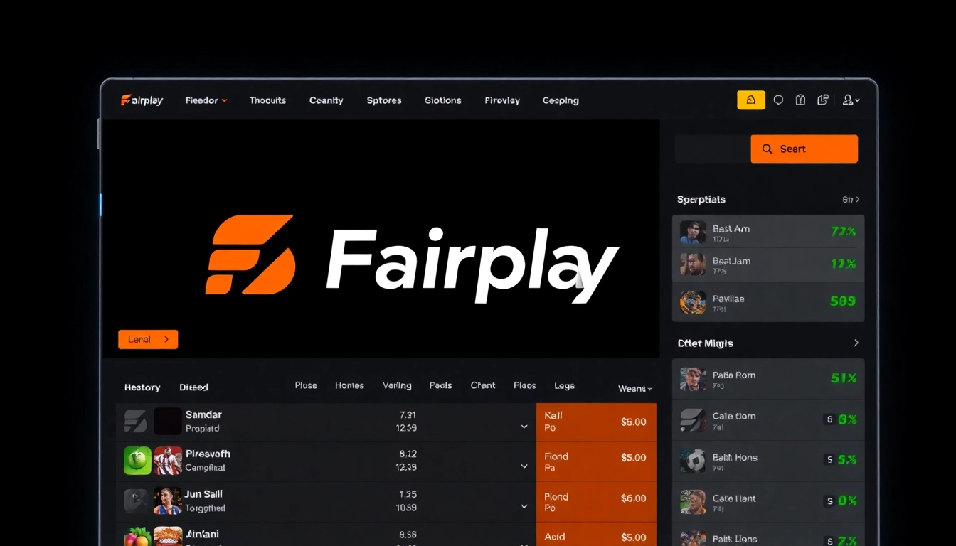 Fairplay online sports betting platform showcasing modern UI with betting options, emphasizing security and user engagement in India.