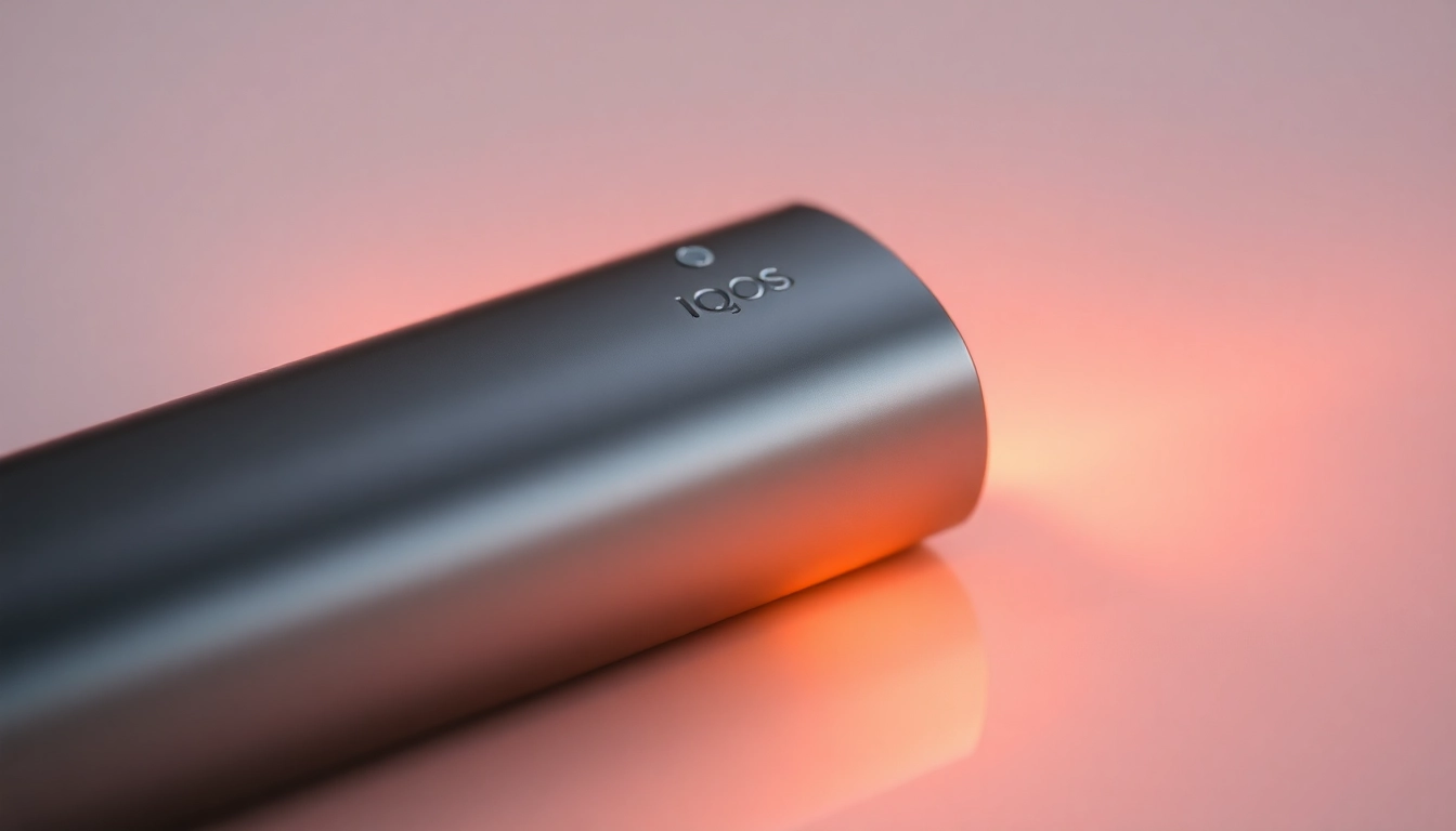 An IQOS Iluma device showcasing its induction heating technology, sleek design, with a focus on modern tobacco heating innovation for better user experience.