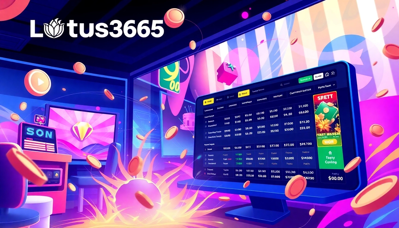 Experience the thrill of Lotus365 with a vivid gaming interface showcasing live betting and vibrant visuals for engaged users.