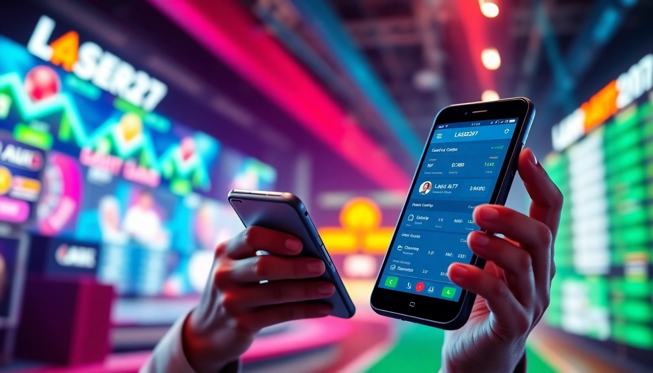 Laser247 platform in action showing secure sports betting and casino game interface on a mobile device, highlighting Quick transactions and user-friendly design for Indian bettors.