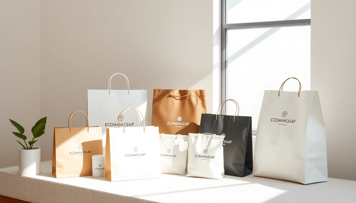 High-quality torba papierowa displayed on a production line with eco-friendly branding and