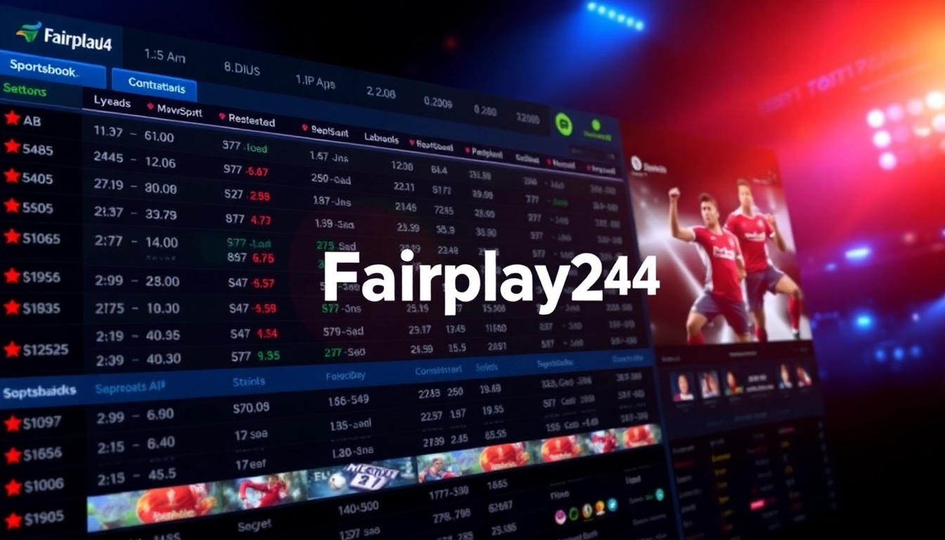 Fairplay24 online betting platform showing live sports odds and secure transaction features for