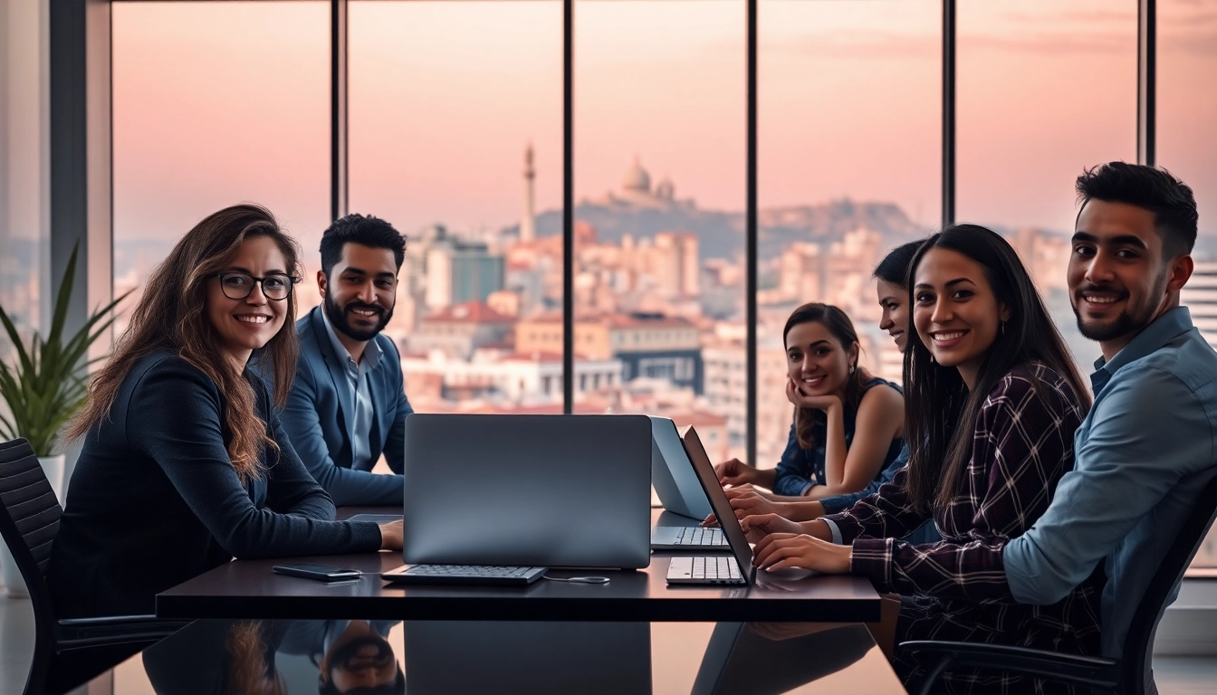 Skilled team managing offshoring de service maroc strategies in a contemporary office setting