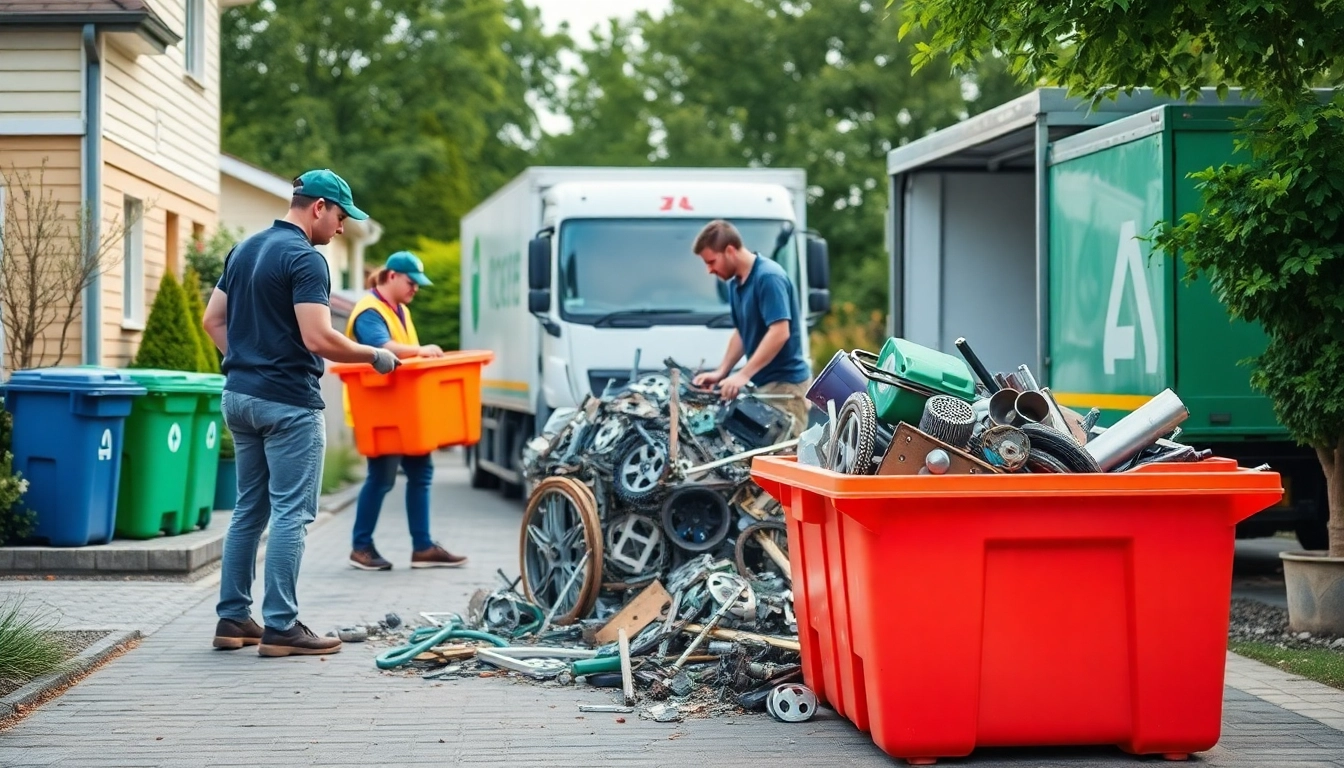 Reliable Schrottabholung service in NRW with professional team collecting metal scrap efficiently