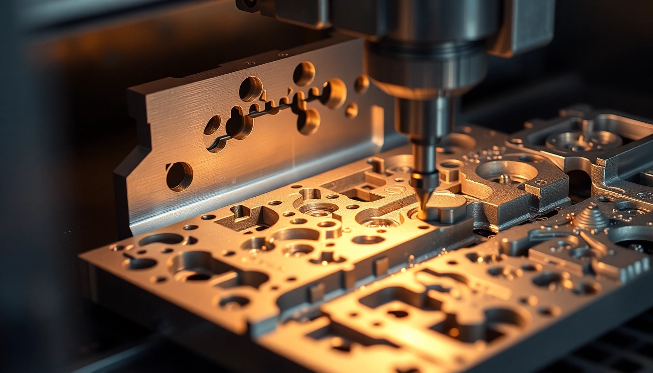 Professional team operating frezowanie CNC machines creating precise aluminum parts for